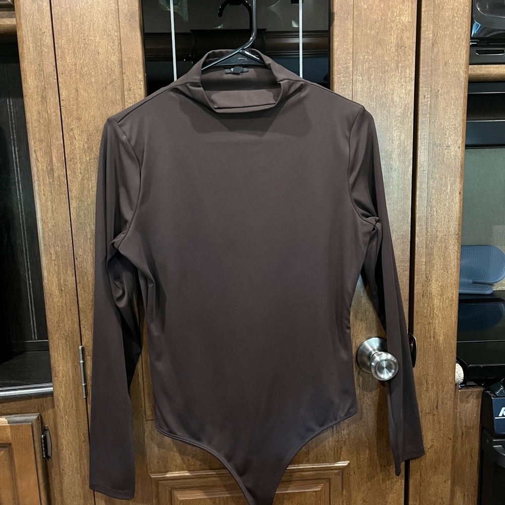 Express Chocolate Long Sleeve Bodysuit